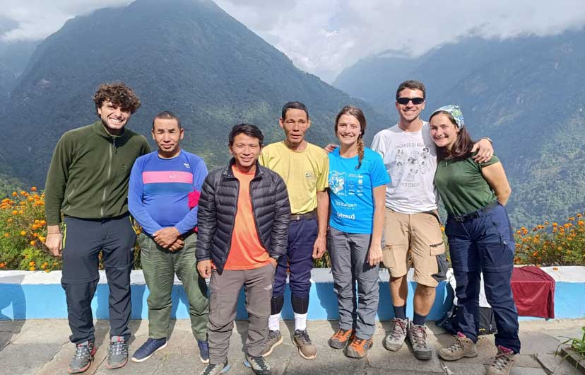 Trekking through the Annapurna region during the Annapurna Base Camp trek