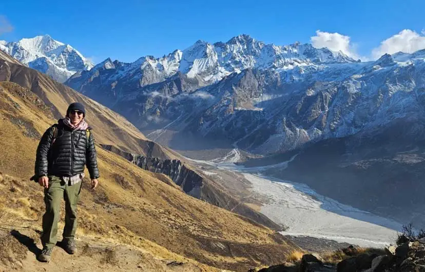 Langtang Valley Trek 8 Days with Himalayan mountain views and alpine landscape