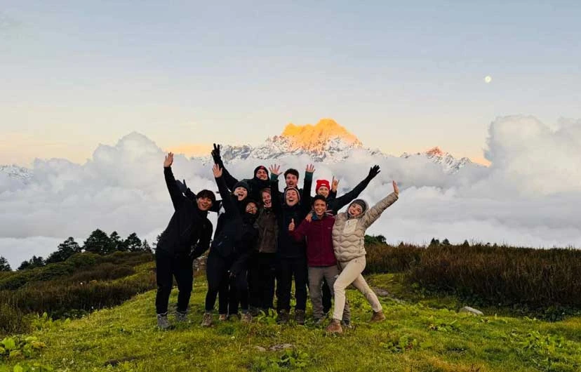 Panoramic sunset views from Short Nagthali Taruche Viewpoint Trek, Nepal.
