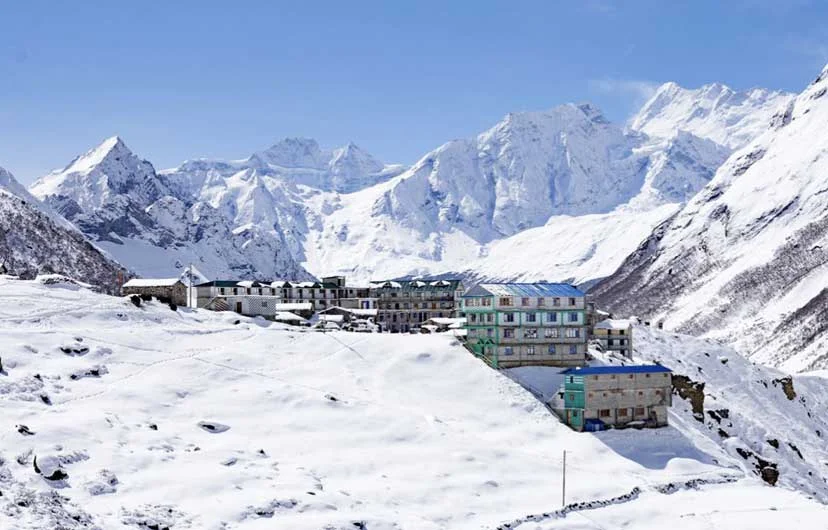 Samdo Village in the Manaslu region of Nepal during the Manaslu Circuit Trek